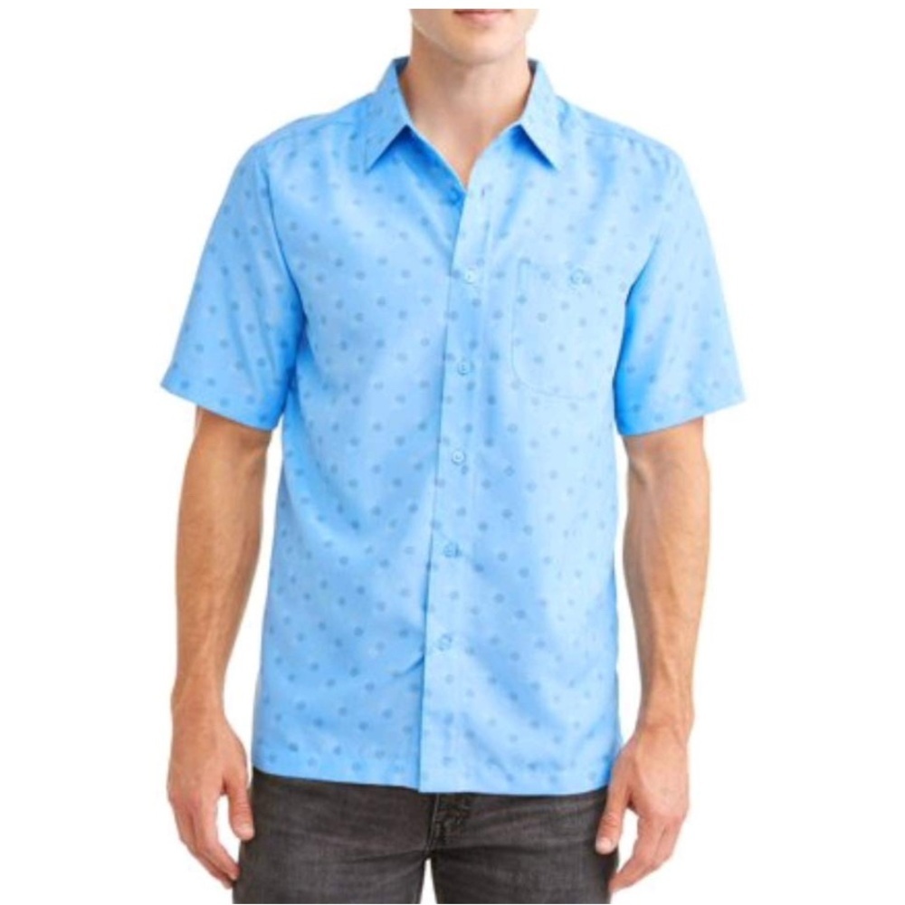 George Mens Short Sleeve Microfiber Shirt, Size Large 42-44 NWOT